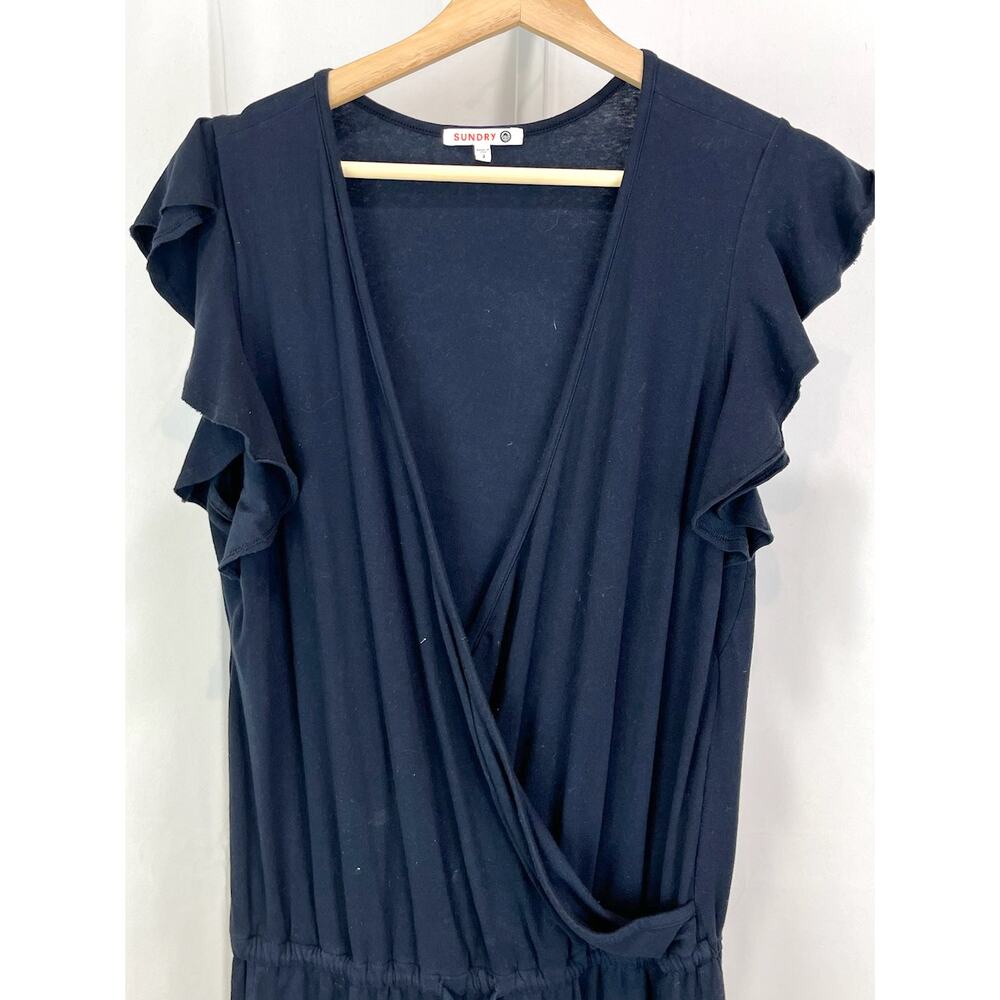 Sundry Size 2 M Flutter Sleeve Jumpsuit Surplice … - image 4